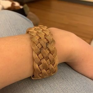 Bracelet. textured, woven. magnetic closure. contemporary. boho.